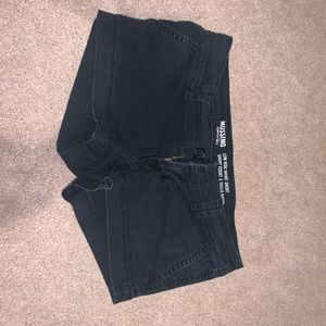 Black jean shorts